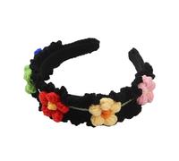 MEIBAOGE Elegant Wide Hair Bands Photo Booth Props Wide Headband Flower Headpiece Bohemia Headband for Music Festivals