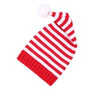 MEIBAOGE Festival Elves Knitted Striped Hat for Adult Child Warm Winter Christmas Santa Caps for Men and Women Party Hat