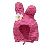 MEIBAOGE Flower Decals Rabbits Ear Hat Breathable Travel Photography Hat Teen Adult Sports Pullover Hat for Driving Hiking