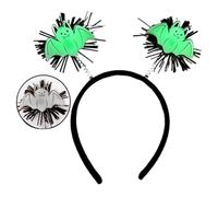 MEIBAOGE Fluorescent Skull Bat Headband for Halloween Adjustable Comfortable Headpieces Party Decoration for Women