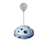 MEIBAOGE Funny Cat Feeder Toy Teasing Track Base Interactive Toy for Indoor Kitten Food Leaking Self Feeder Pet Toy