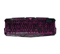 MEIBAOGE Gaming Cracked Keyboard USB Backlit Wired Keyboard for Game Laptop PC Computer,Color Computer Stickers-Black