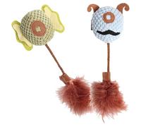 MEIBAOGE Halloween Catnips for Cats Chewing Toy Funny Teething Molar Chew Toy Exercise Teaser Feathered Toy for Felines