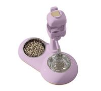 MEIBAOGE Height Adjustable Dog Feeder Waterer Puppy Food Bowl Water Feeder Large Capacity Raised Height Adjustable