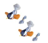 MEIBAOGE Kitty Suppies Cats Bird Toy Kitten Squeaky Toy with Sound Teething Chewing Bird with Sound to Exercise