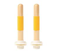 MEIBAOGE Natural Wood Bird Perch Stand Toy 2PCS Branch for Parrots with Grinding Surfaces for Foot Exercise and Beak Health