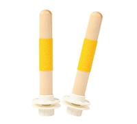 MEIBAOGE Natural Wood Bird Perch Stand Toy 2PCS Branch for Parrots with Grinding Surfaces for Foot Exercise and Beak Health