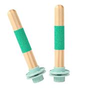 MEIBAOGE Natural Wood Bird Perch Stand Toy 2PCS Branch for Parrots with Grinding Surfaces for Foot Exercise and Beak Health