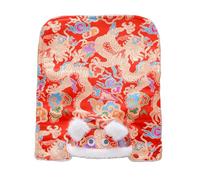 MEIBAOGE Pet Chinese New Years Cloaks Dog Winter Warmth Costume Thickened Plush Fabric for Spring Festives Celebration