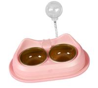 MEIBAOGE Practical Pet Double Bowl Dry Food Bowl Watering Bowl Food Feeding Bowl for Cats Feeding Dish Pet Supplies