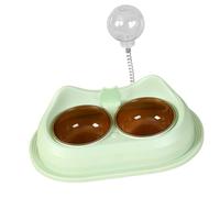 MEIBAOGE Practical Pet Double Bowl Dry Food Bowl Watering Bowl Food Feeding Bowl for Cats Feeding Dish Pet Supplies