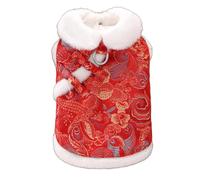 MEIBAOGE Thickened Pet Costume Chinese New Year Suit for Small Dogs and Cats Great for Winter Festivities and Holiday Photos