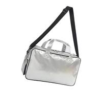 MEIBAOGE Versatile Travel Duffle Bag with Shoe Compartment and Wet Pocket for Women and Men Water Resistant Fitness Gym Bag, Silver, Length 47cm