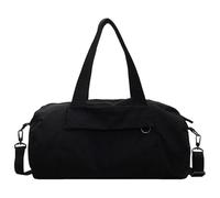 MEIBAOGE Women's Travel Large Capacity Shoulder Bag Crossbody Pack Nylon Fitness Bags Nylon Handbag for Gym and Trip, Black, Length 44cm