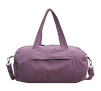MEIBAOGE Women's Travel Large Capacity Shoulder Bag Crossbody Pack Nylon Fitness Bags Nylon Handbag for Gym and Trip, Purple, Length 44cm