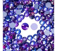 Meibite Hotfix Rhinestones Bulk, 1500PCS Purple Velvet Hot Fix Rhinestones for Clothes DIY Decoration Crafts, Purple Velvet, SS20, 4.6-4.8mm