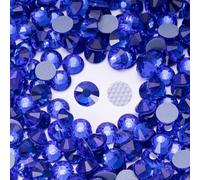 Meibite Hotfix Rhinestones Bulk, 300PCS Sapphire Hot Fix Rhinestones for Clothes DIY Decoration Crafts, Sapphire, SS30, 6.3-6.5mm