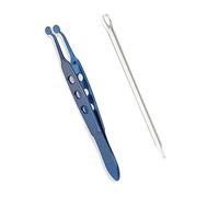 Meibomian Gland Expressor for Dry Eye Relief Cleaning Tools Kit Eye Stye Treatment Calazion Treatment Tool Titanium Alloy Meibomien Tweezers