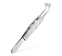 Meibomian Gland Expressor Tweezers Stainless Steel with Tip | Eyelid Strips, Precision Lash Line Use, Rounded Safety Tips, Travel Management for Professionals