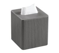 MEIBOOCH Tissue Box Cover PU Leather Square Tissue Box Holder with Magnetic Bottom for Bathroom Bedroom or Office (Grey)