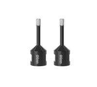 Meichoon 1/4" Dry Diamond Drill Bit Set 2pcs 6mm Tile Hole Saw Bits for Precise Drilling on Porcelain Ceramic Glass Marble and Granite DC607 A