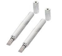 Meichoon 2-Piece Golf Groove Sharpener Kit Durable Aluminum Groove Cleaner Tools for U-Type and V-Type Club Faces TP20Silver