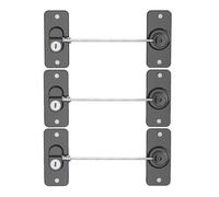 Meichoon 3 Pack Cabinet Locks with Keys No Drill Child Safety Lock for Fridge Drawers Dishwasher Toilet Black