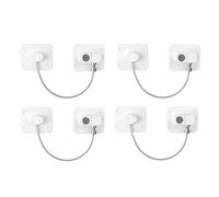 Meichoon 4 Pack Baby Proofing Cabinet Locks Mini Fridge Locks with Keys for Drawer Ovens Windows White