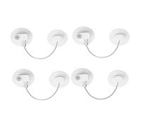 Meichoon 4 Pack Cabinet Locks with Keys Baby Proofing No Drill Refrigerator Lock for Kids Safety Doors Latch White