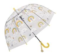 Meichoon Children's Clear Bubble Umbrella Cute Cartoon Animal Umbrella Fibreglass Frame 8 Bones with Dome Canopy and Lightweight Wind and Rain Protection Long Handle for 3-8 Years Old Kids