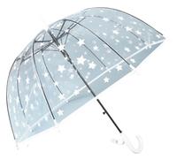 Meichoon Children's Transparent Umbrella Star Pattern Clear View Cute Fresh Style with Dome Canopy for Wedding Fibreglass Tailbone Lightweight Wind and Rain Protection for Toddler Girls and Boys