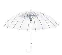 Meichoon Clear Bubble Umbrella for Rain Wedding 16 Fiberglass Ribs Big Size Windproof Auto Open See Through Travel Essentials Women and Men