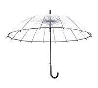 Meichoon Clear Umbrella for Rain Wedding 16 Fiberglass Ribs Big Size Windproof Auto Open See Through Travel Essentials Women and Men