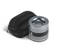 Meichoon Cylinder Magnifier USB Rechargeable 10X Magnification Optical Lens with 2 LED Lights 2 UV Lights Easy to Carry Gemstone Jewelry Rock Stamps Coin Identification