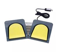 Meichoon Double Foot Switch USB Control Pedal Operated Push to Talk Customized PC Keyboard Key Free Drive for Medical Image Acquisition Game Computer Equipment with 2m/78.7in Cable