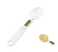 Meichoon Food Scale Spoon, Digital Kitchen Scale High Precision Small Scale with Tare Function Weighing and Measuring Dry Liquid Ingredient Milk Tea Flour Medicine 1.1lb/500g(0.1g), C52 White