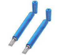 Meichoon Golf Club Groove Sharpener 2Pcs Compact Aluminum Cleaning Tools for Both U-Groove and V-Groove Irons TP20Blue