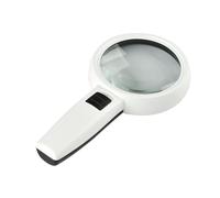 Meichoon Handheld Magnifier Double Glass Lenses 3 LED Lighting Optical 30X Magnification Suitable for Elderly People Appreciate Jewelry and Antiques Read Books Observe Plants