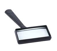 Meichoon Handheld Rectangular Reading Magnifier 5X Plastic Handle 100x50mm(3.94x1.97inch) Magnifying Glass Browsing Books Documents Newspapers Brochures Small Fonts Jewelry Identification UC34