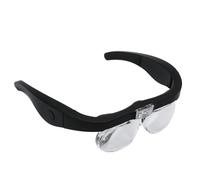 Meichoon Head Mount Glasses Magnifier,USB Rechargeable Magnifying Glasses with 2 Led Lights,1.5X 2.5X 3.5X 5X Adjustable 4 Lens Loupe for Close Work