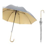 Meichoon Lightweight Umbrella Titanium Silver Coated Fibreglass Frame Durable 8-Rib Design Automatic Open Sunshade with UPF Protection Wind-Resistant & Versatile for Sunny or Rainy Days Yellow