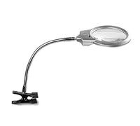 Meichoon Magnifying Lamp With Light,Clamp Magnifier,Clip-on Table Bright LED Lighted Magnifying Glasses,for Reading Diamond Painting Cross Stitch