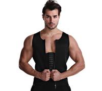 Meichoon Men Shapewear Belt Compression Vest Corset Weight Loss Undershirts Waist Trainer Sauna Suit for Gym Workout Exercise