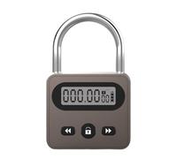 Meichoon Metal Timer Lock Stainless Steel Multi-Function Intelligent Padlock Backlit Display 999 Hours Max Timing for Preventing Addiction and Bad Habits Bronze