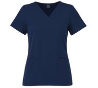 Meichoon Nurse's Uniform Short Sleeve V-Neck with 2 Pockets Soft Wrinkle Resistant Sweat Absorbent and Quick Drying DK56Navy Blue XXL