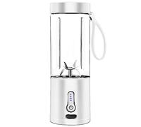 Meichoon Portable Blender Cup USB Charging Juice Mug 530ml/18.7oz 6 Blades with Carrying Strap for Juice Vegetable Smoothie Milkshake LB38 White
