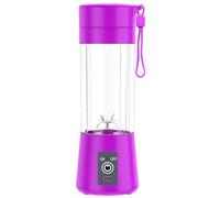 Meichoon Portable Blender Cup USB Personal Juice Mug 6 Blades with Strainer 400ml/14.1oz for Smoothie Juice Vegetable Juice Milkshake LB33 Purple