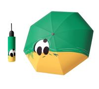 Meichoon Portable Compact Umbrella UPF50+ Sunshade Protection Lightweight Waterproof & Windproof Travel Accessory Foldable Cute Panda Pattern for Daily Use