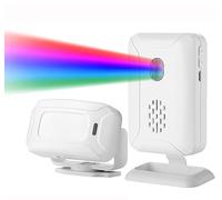 Meichoon Security System Motion Detector Doorbell, 1x Infrared Sensor, 1x Receiver, Wireless, 433 MHz, 8m Range, Battery Powered, Indoor/Outdoor Use, Q-YBQ04 Model