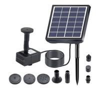Meichoon Solar DC Fountain Pump 1.5W DIY Outdoor Birdbath Fountain Kit 5 Nozzles for Birdbaths Outdoor Ponds Courtyard Gardens and Fish Tanks MY03